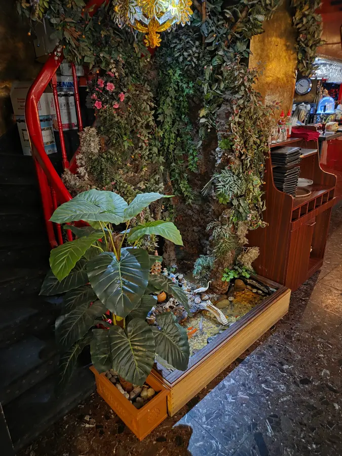 Plantes et décor végétal à l’intérieur du Restaurant Kinh Do